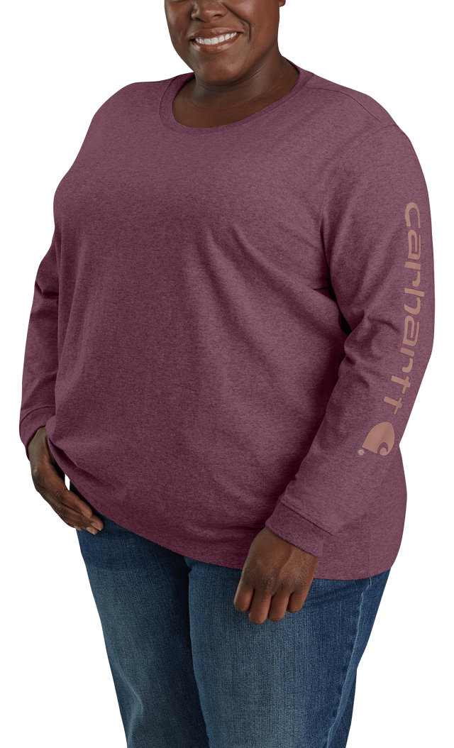 Carhartt Logo Sleeve Graphic Heavyweight Long-Sleeve T-Shirt for Ladies