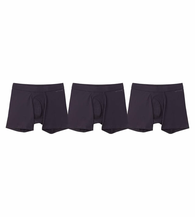 Quick Dry Action Blend Cotton Boxer Briefs (3-Pack)
