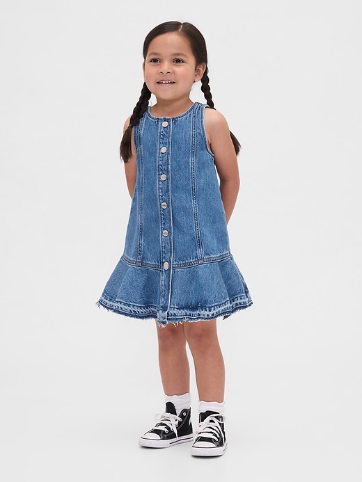 Baby & Toddler Denim Peplum Hem Dress