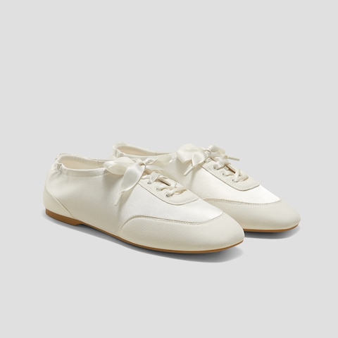 Cristina Lace-Up Derby Flats