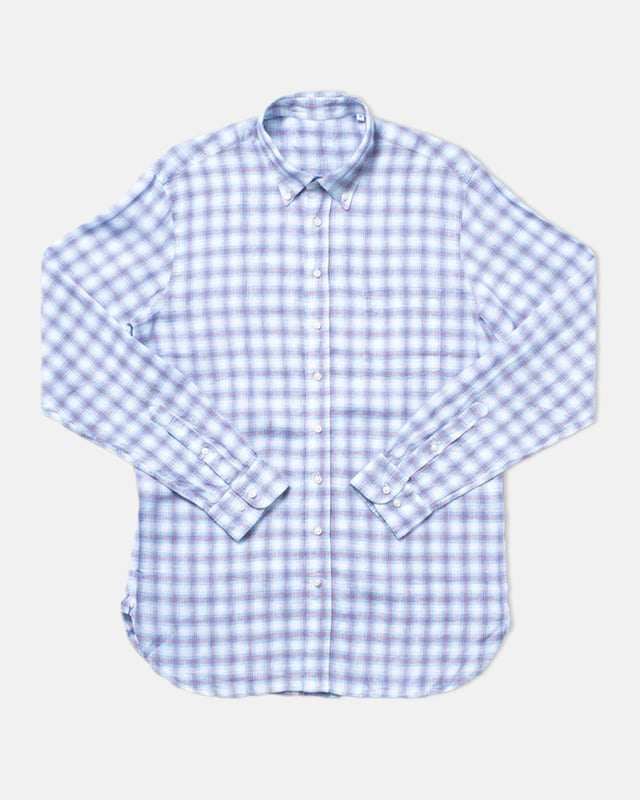 Windowpane Linen Sport Shirt