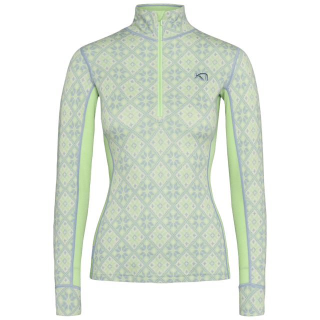Rose Half Zip Baselayer Top - 100% Merino Wool - Sag