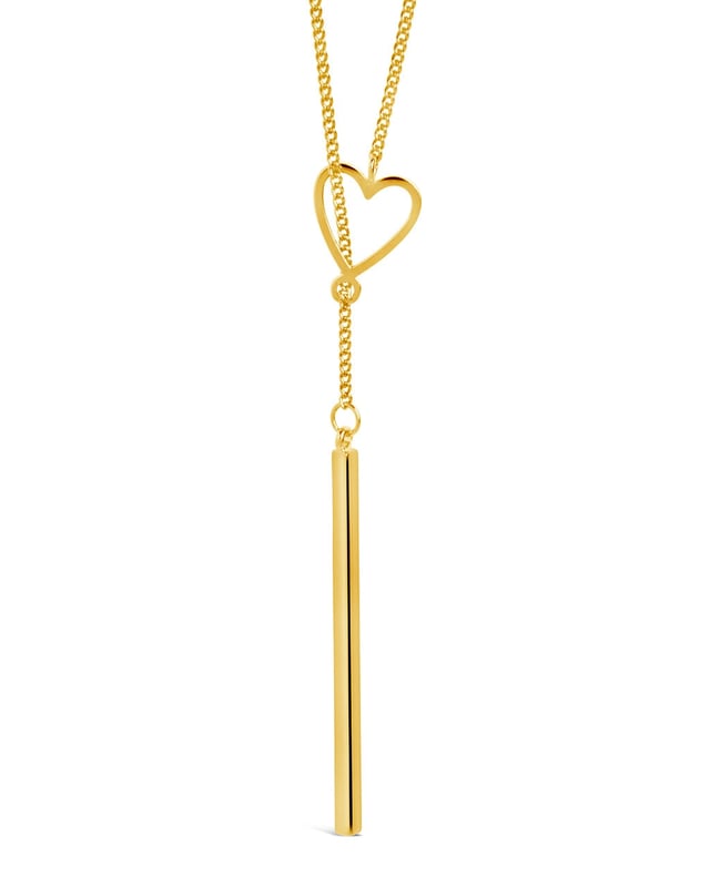Shania Open Heart Lariat Necklace