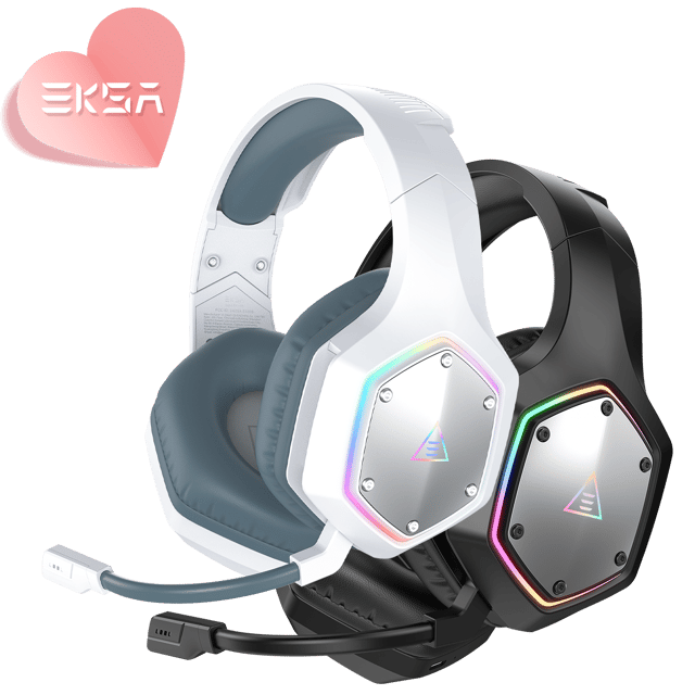 EKSA® E1000 WT True 2.4 GHz Wireless Gaming Headset with ENC