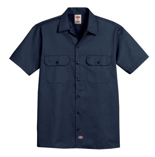 Dickies Men's Short-Sleeve Traditional Work Shirt - Navy