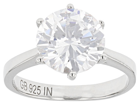White Cubic Zirconia Platinum Over Sterling Silver Ring 6.00ctw