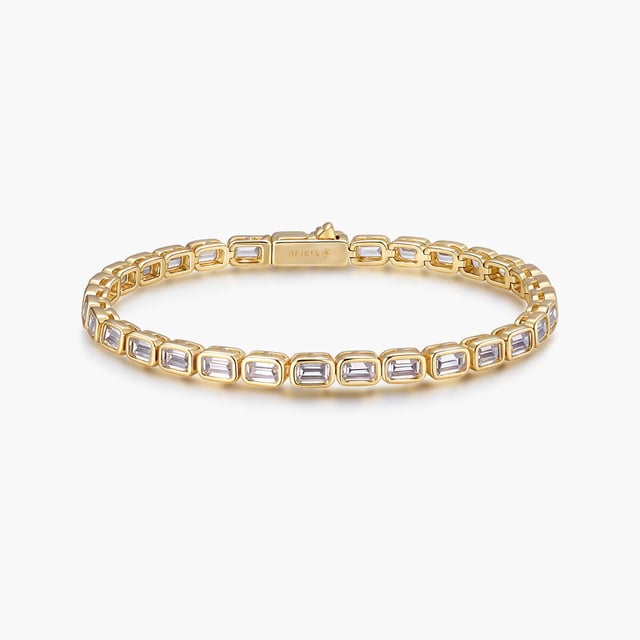 Bezel Emerald Tennis Bracelet