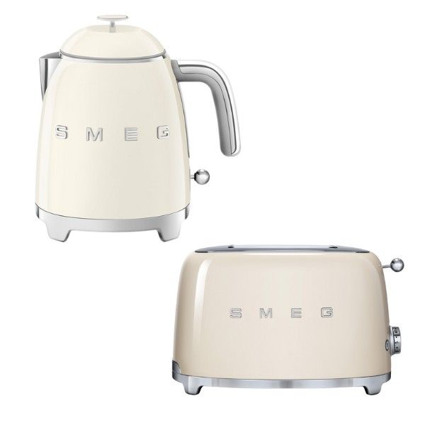 KLF05 Retro 50's Style Mini Kettle 0.8L & TSF01 2 Slice Toaster Set