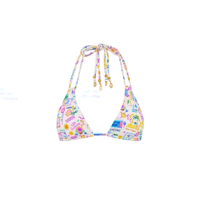 Halter Bralette Bikini Top - Coconut Club
