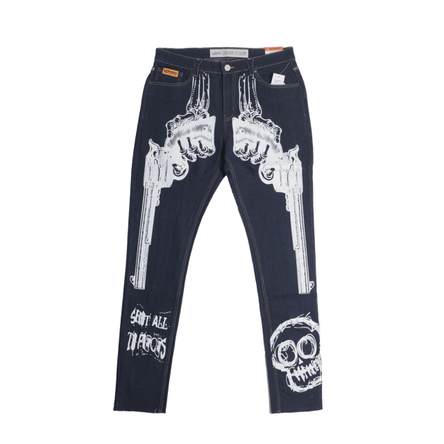 BRAND X SHOT ALL TO PIECES LIGHT WASH DENIM