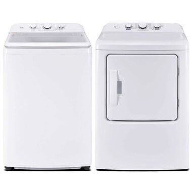 3.7 Cu. Ft. Top Load Washer with 6.7 Cu. Ft. Electric Dryer - White
