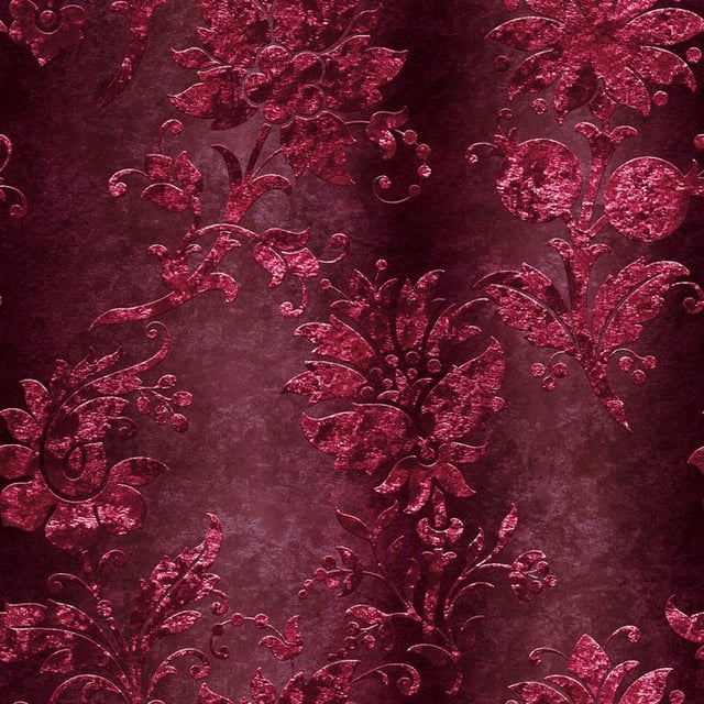 Embossed Claret Velvet 08