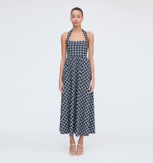 The Fleur Midi Dress - Black Lily of the Valley