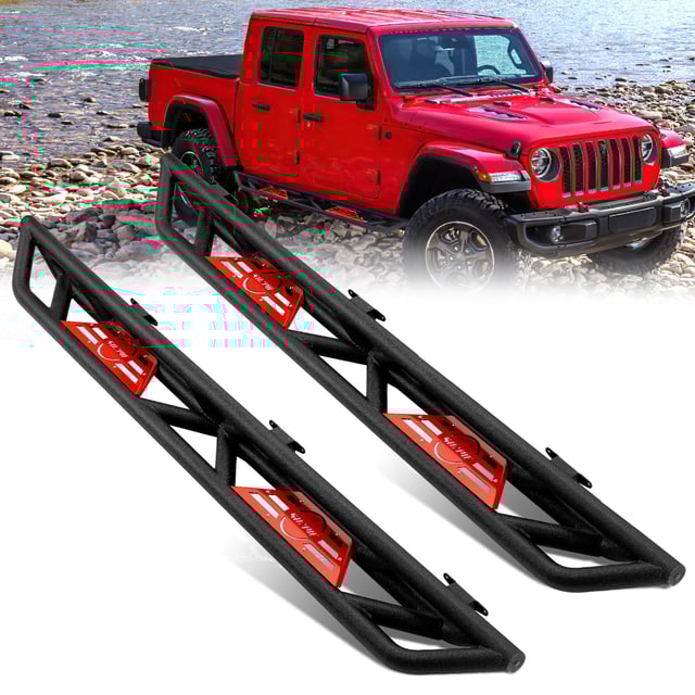 2019-2024 Jeep Gladiator (JT) Textured Black Stainless Steel Side Steps