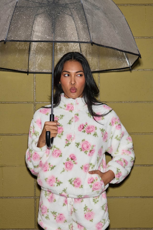 Let's Get Cozy Floral Print Jacket