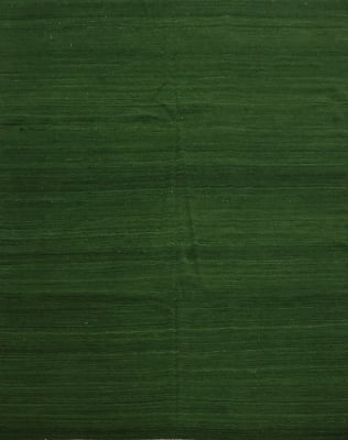 Deep Forest Green Kilim Area Rug 8x8 for a Cozy Living Space