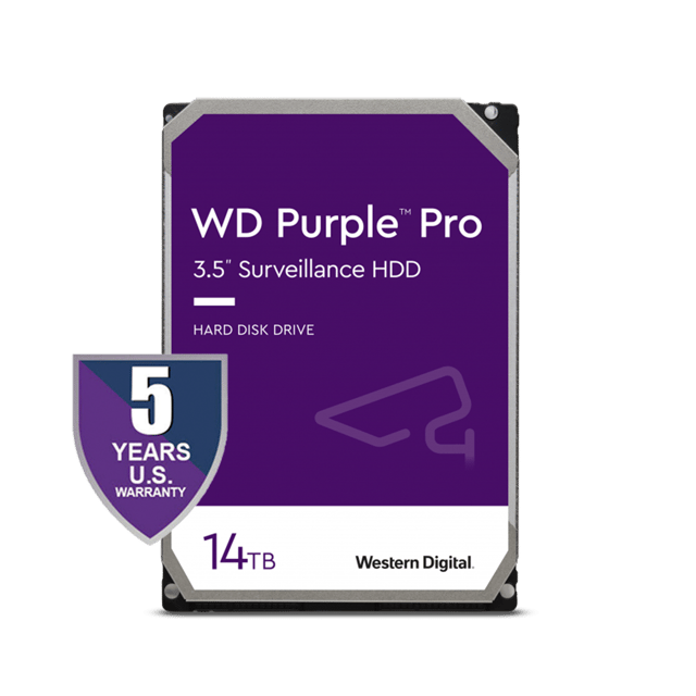Western Digital 14TB Purple Pro Surveillance Hard Drive | WD141PURP