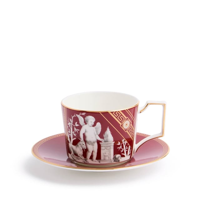 Renaissance Red Teacup Saucer