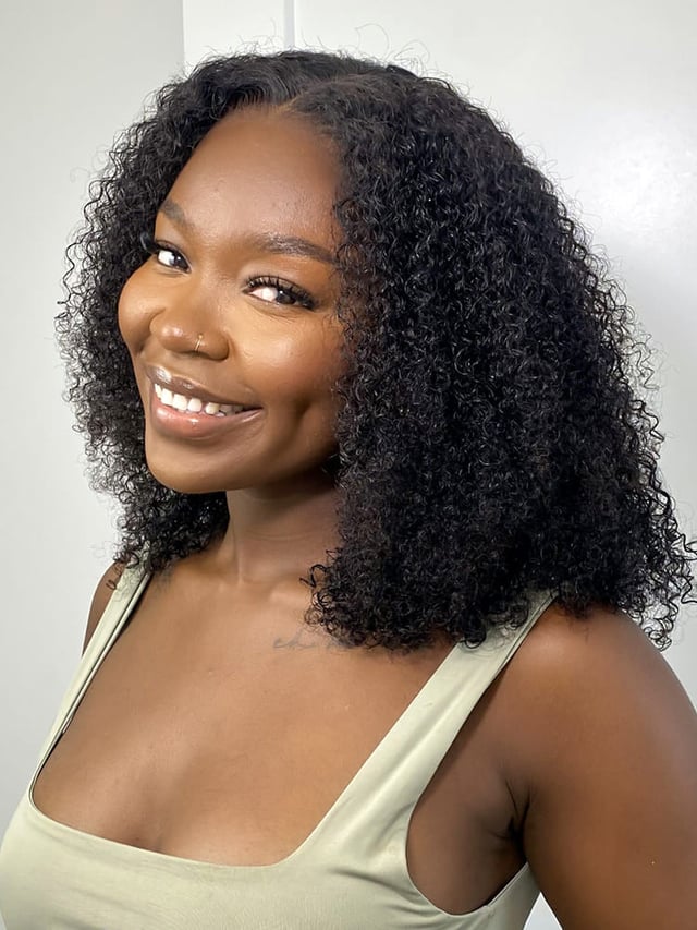 Crazy Thursday Special - Ready To Go Curly 5*7 Lace Closure 180% Density Human Hair Wigs