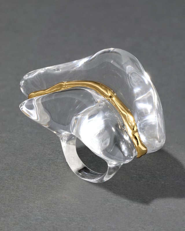 Liquid Lucite Wave Ring