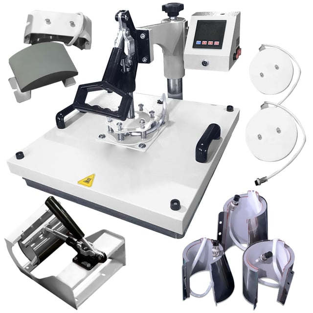 Swing Design 15" x 15" Swing Away 8-in-1 Heat Press - White