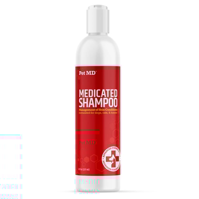 Antiseptic & Antifungal Medicated Shampoo for Dogs, Cats, & Horses - 8 oz