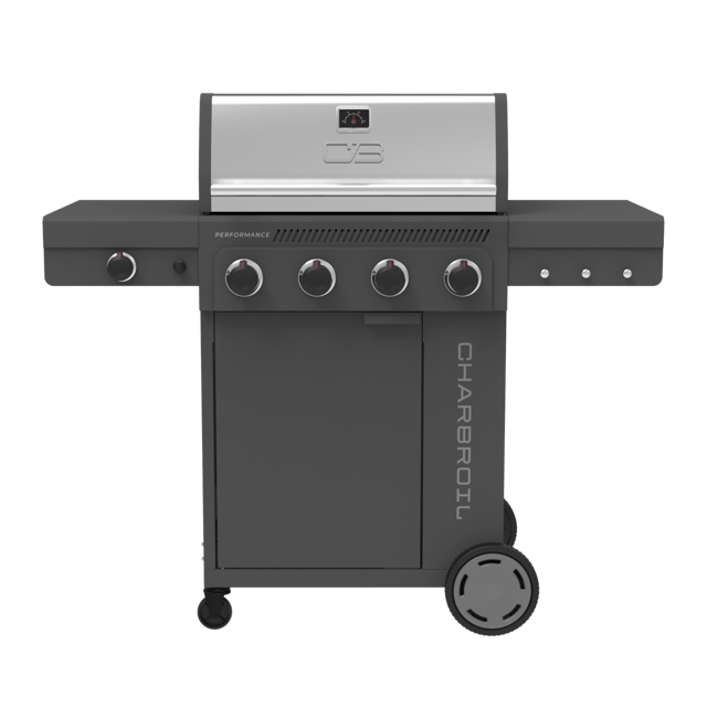 Performance Series 4 Burner Gas Grill with Side Burner, Charbroil, Grey and Stainless Steel, 463348625