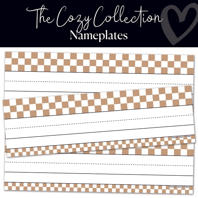 Name Plates | Cozy | Schoolgirl Style