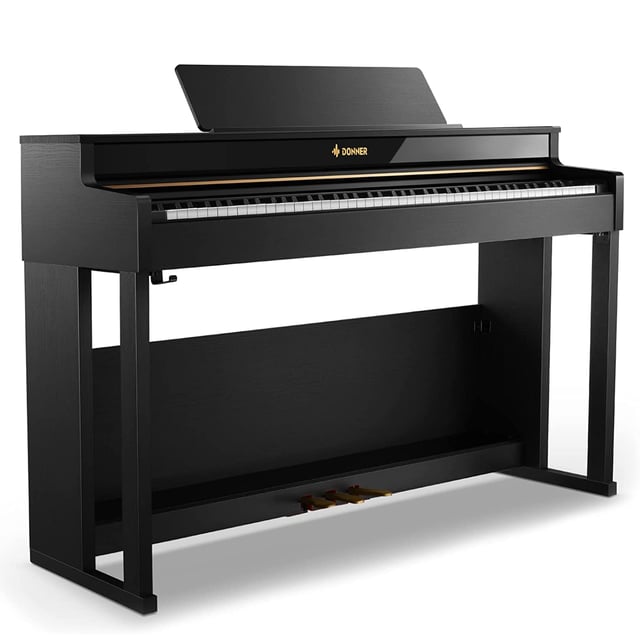 Donner DDP-400 Professional 88-Key Progressive Hammer Action Weighted Upright Digital Piano with Extended Speaker Cabinet