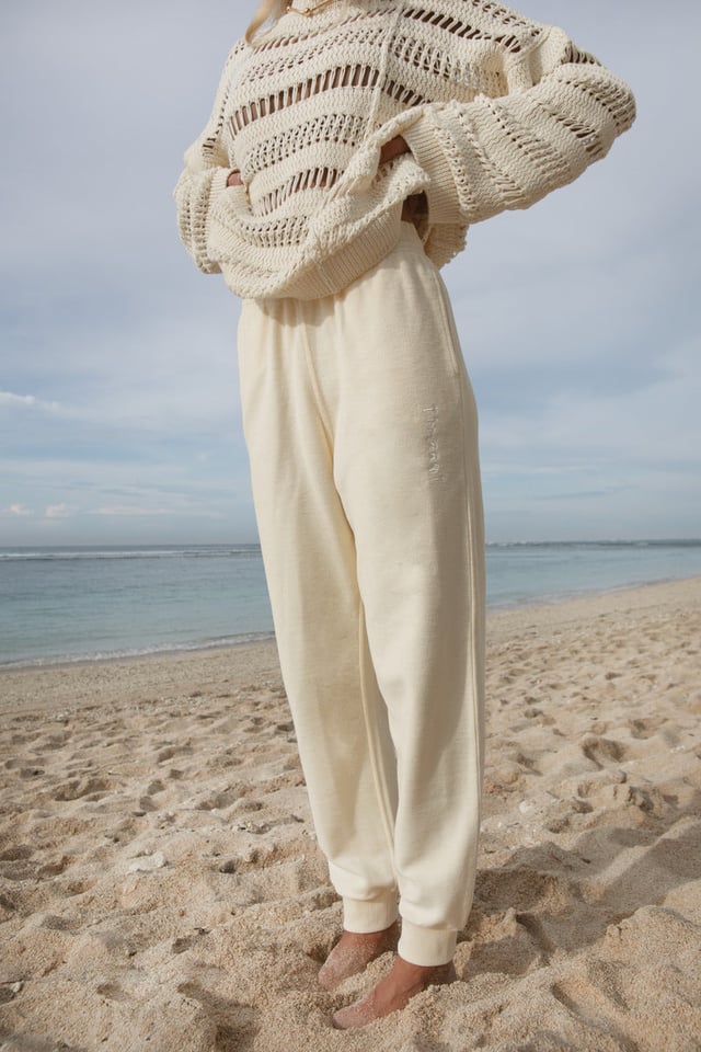 TIME OUT TERRY PANTS - BUTTER