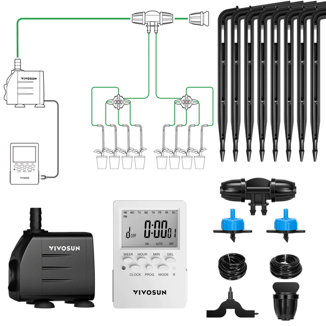 FlexFeed Automatic Drip Irrigation Kits, All in One Professional Grow Kit