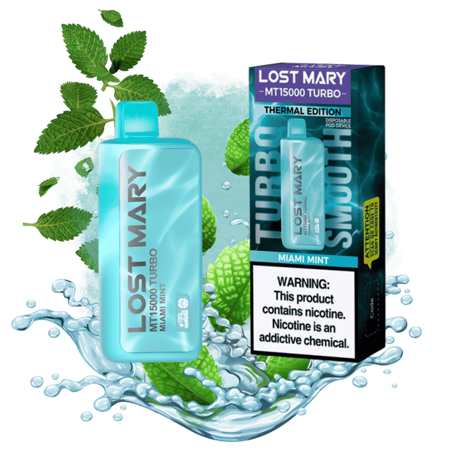 Lost Mary MT15000 Turbo Miami Mint - $15.99