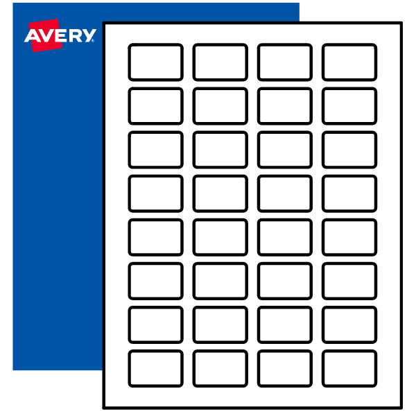 1" x 1-1/2" Blank Rectangle Labels, Print to the Edge