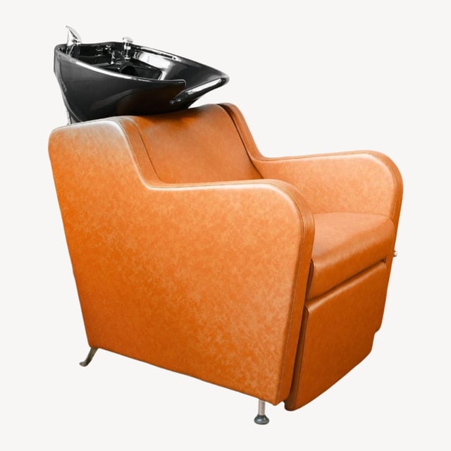 Salon Equipment Package - Shampoo Station & Styling Chair in Camel