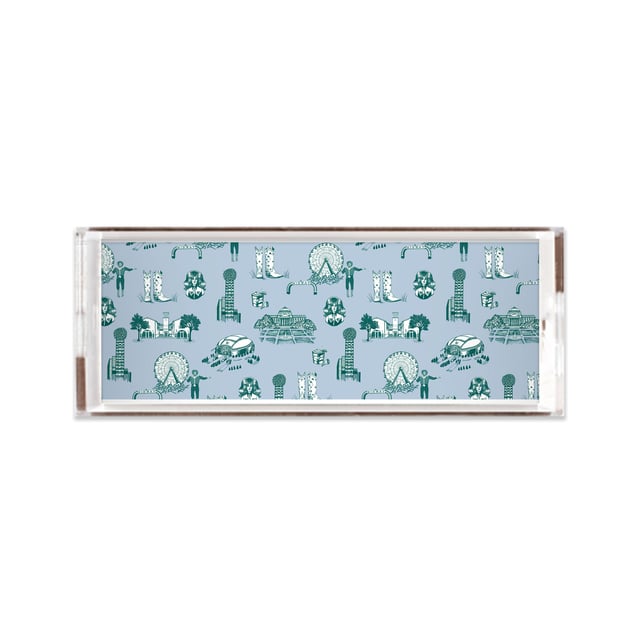 Dallas Toile Lucite Tray