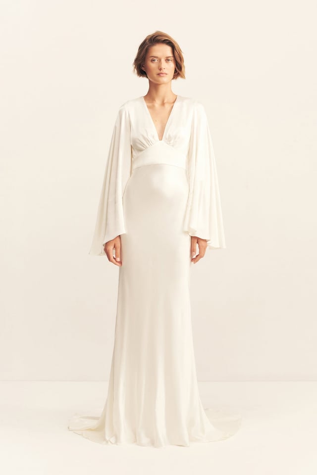 LA LUNE BACKLESS GOWN - WHITE