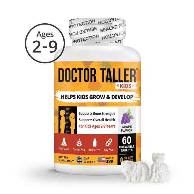 Doctor Taller Kids, Grape Multivitamins, Ages 2-9, 60 Vegan Chewables
