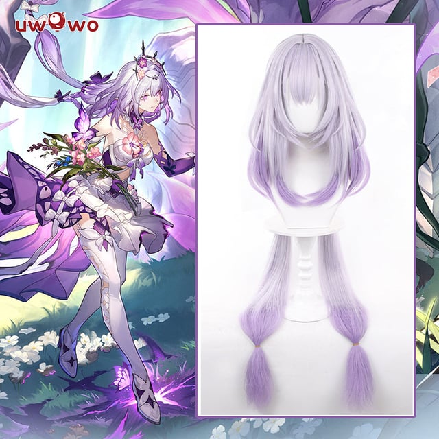 Uwowo Honkai: Star Rail Castorice Cosplay Wig Long Light Purple Hair
