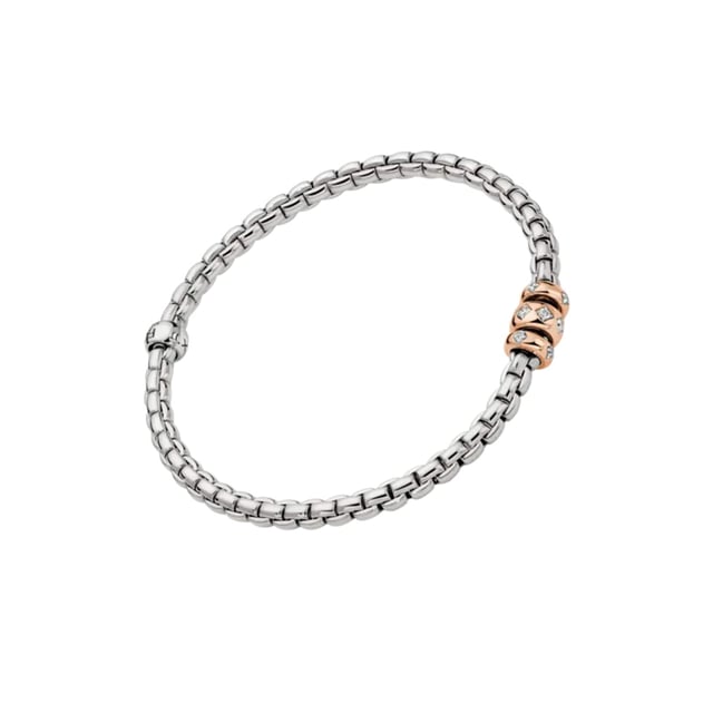 18K White Gold Flex'It EKA 0.18cttw Diamond Bracelet - Medium