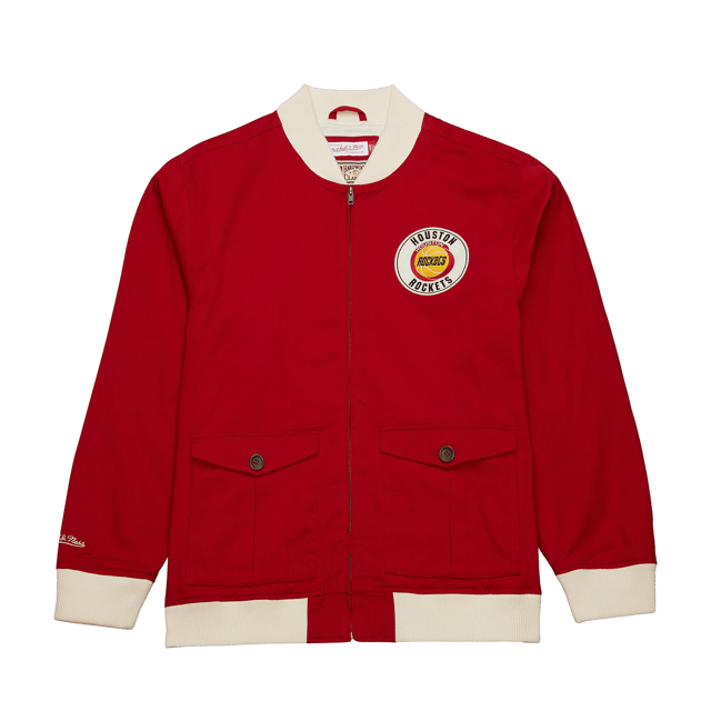 Men's Houston Rockets Mitchell & Ness HWC Vintage Logo Replay Cotton Twill Jacket