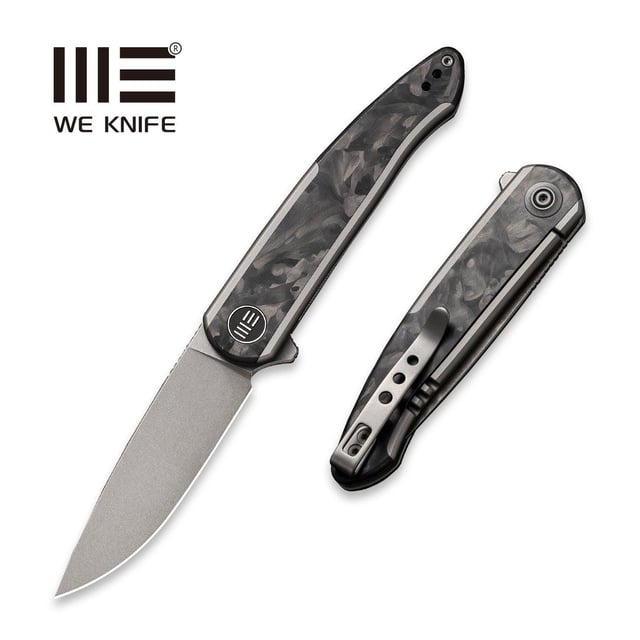 WEKNIFE Smooth Sentinel Flipper Knife Titanium & Carbon Fiber Handle (2.97" CPM 20CV Blade) WE20043-1