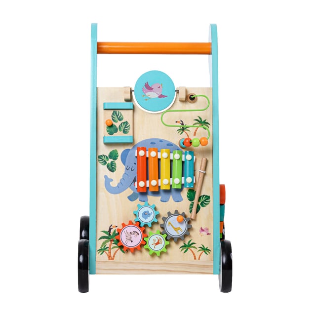 Preschool Play Lab Baby Walker and Activity Station, Natural/Blue