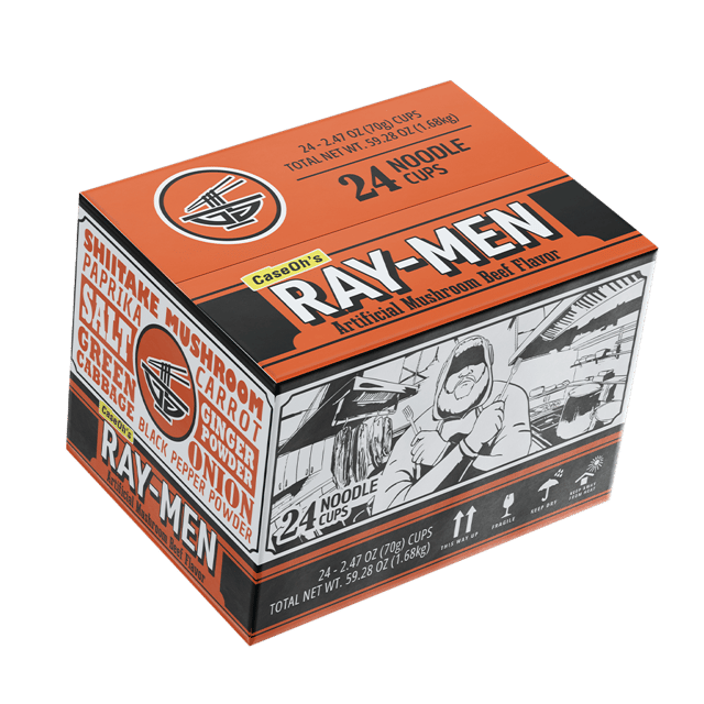 Gamer Soups Instant Noodles - CaseOh's Ray-Men (24 Cup Box)