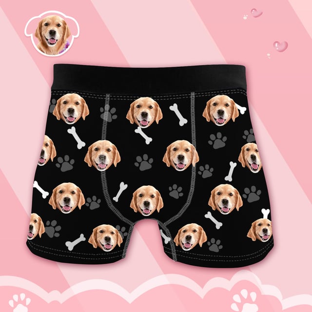 Christmas Gift Mens Dog Boxer Pet Boxers for Man Custom Dog Face Boxers Dog Photo Shorts