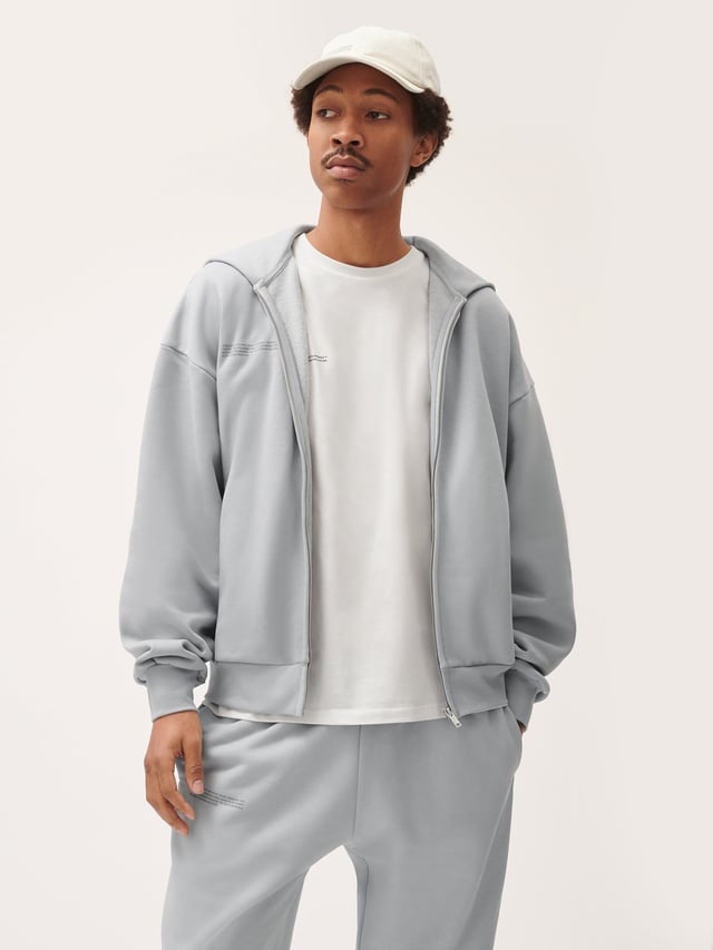 Mens Natural Dye Oversized Hoodie—midnight fog grey