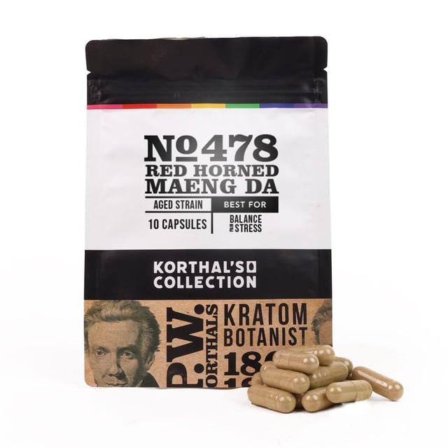 No 478 Red Horned Maeng Da Kratom Capsules