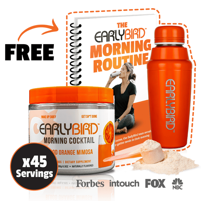 EarlyBird Morning Cocktail (Blood Orange Mimosa) w/ FREE Cocktail Shaker & E-Book