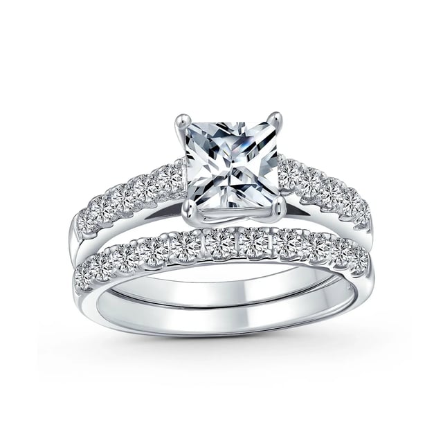 3CT Canary Yellow CZ Princess Cut Solitaire Statement Ring