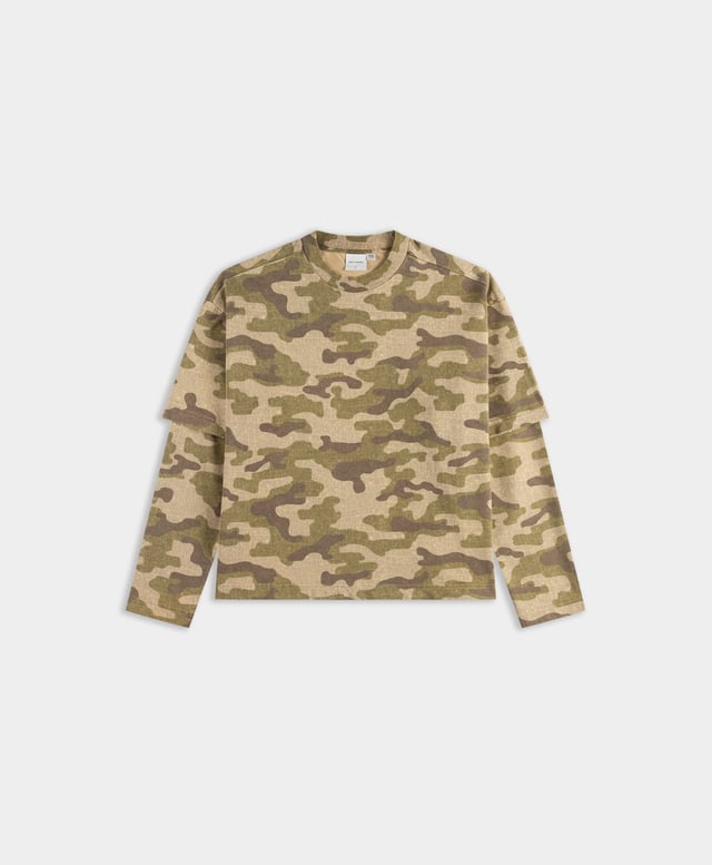 Croc Camo Aop Layered Camo T-Shirt