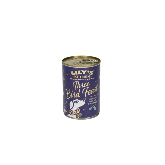 Lily's Kitchen Christmas Complete Adult Dog Food Three Bird Feast 400g